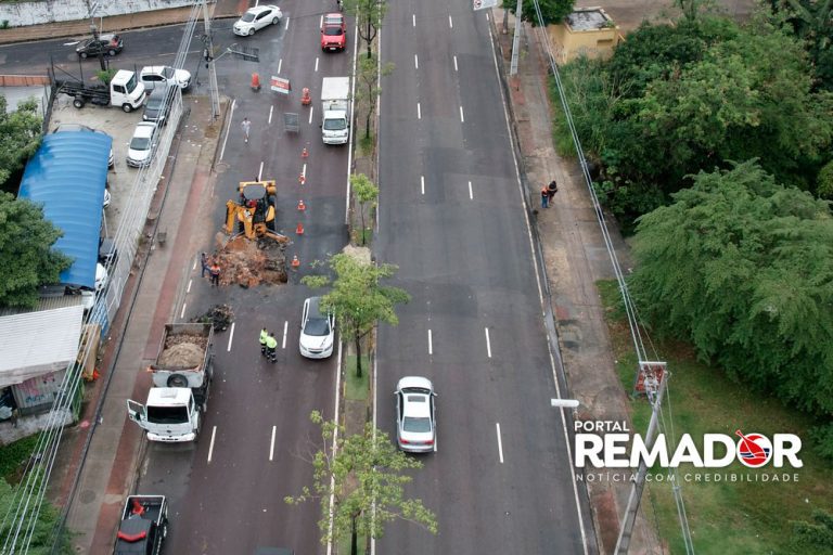 Prefeitura interdita avenida Djalma Batista em Manaus para obras emergenciais
