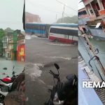 Ruas ficam completamente alagadas com forte temporal que atingiu Manaus