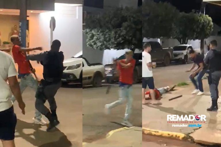 PM se defende e derruba a tiros rapaz durante confusão que começou em uma festa