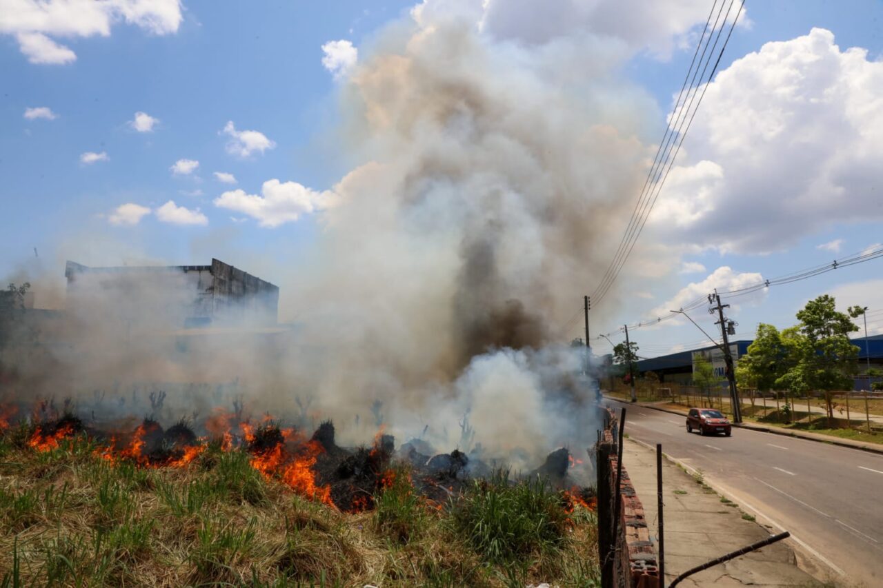 Vídeo - Incêndio em Terreno Baldio Assusta Moradores no Bairro Santo Antônio em Manaus Portal Remador