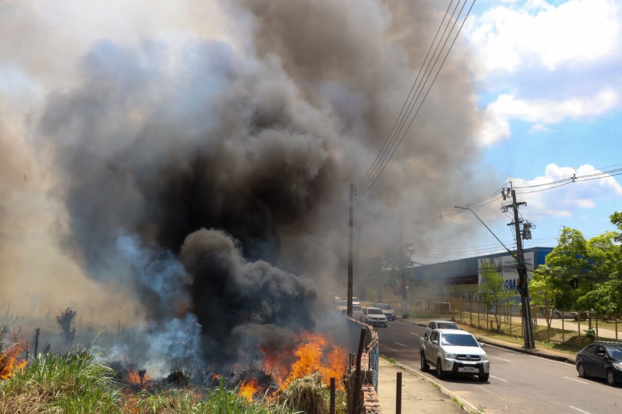 Vídeo - Incêndio em Terreno Baldio Assusta Moradores no Bairro Santo Antônio em Manaus Portal Remador