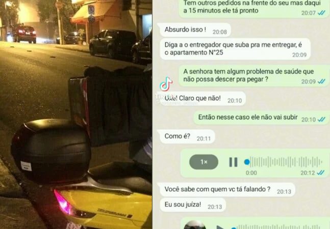 Dono da pizzaria viraliza em defesa do entregador.“ Não vai subir, não é seu garçom”. Portal Remador