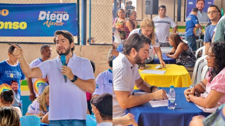 Diego Afonso leva atendimento aos moradores do bairro da Glóoria com o Gabinete Móvel