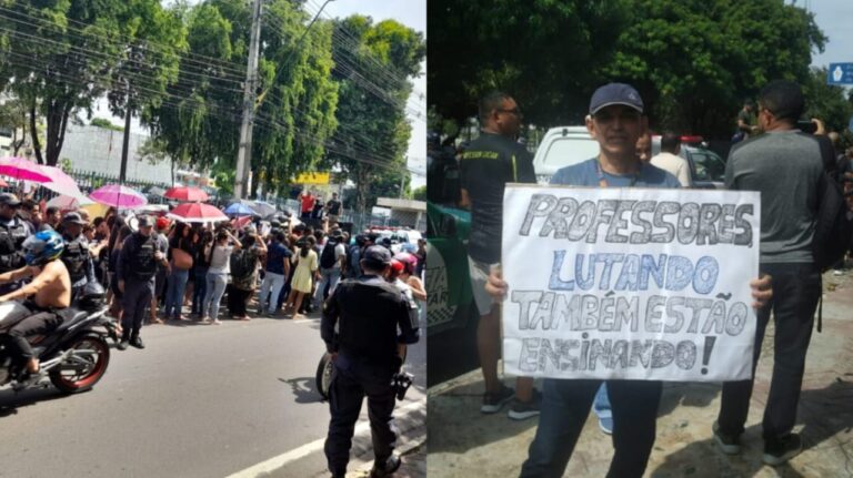 Professores em Manaus pressionam prefeito David Almeida por falta de pagamento do Fundeb