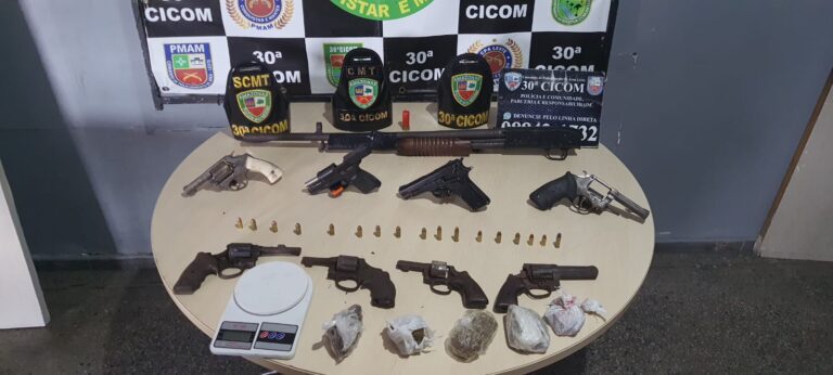 Armeiro é preso com nove armas em ação policial no Jorge Teixeira, em Manaus