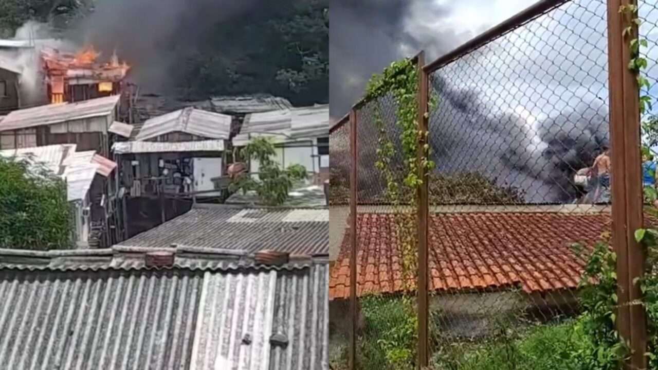 Incêndio atinge residências na Comunidade do Céu, Presidente Vargas em Manaus