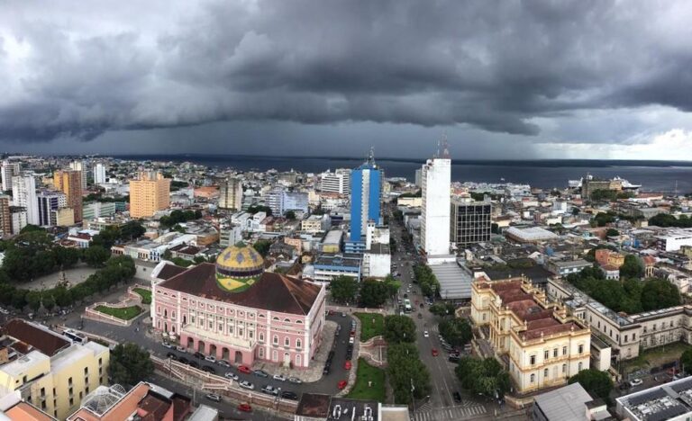 Previsão do tempo para Manaus: Céu nublado e chuvas isoladas hoje, 19/3