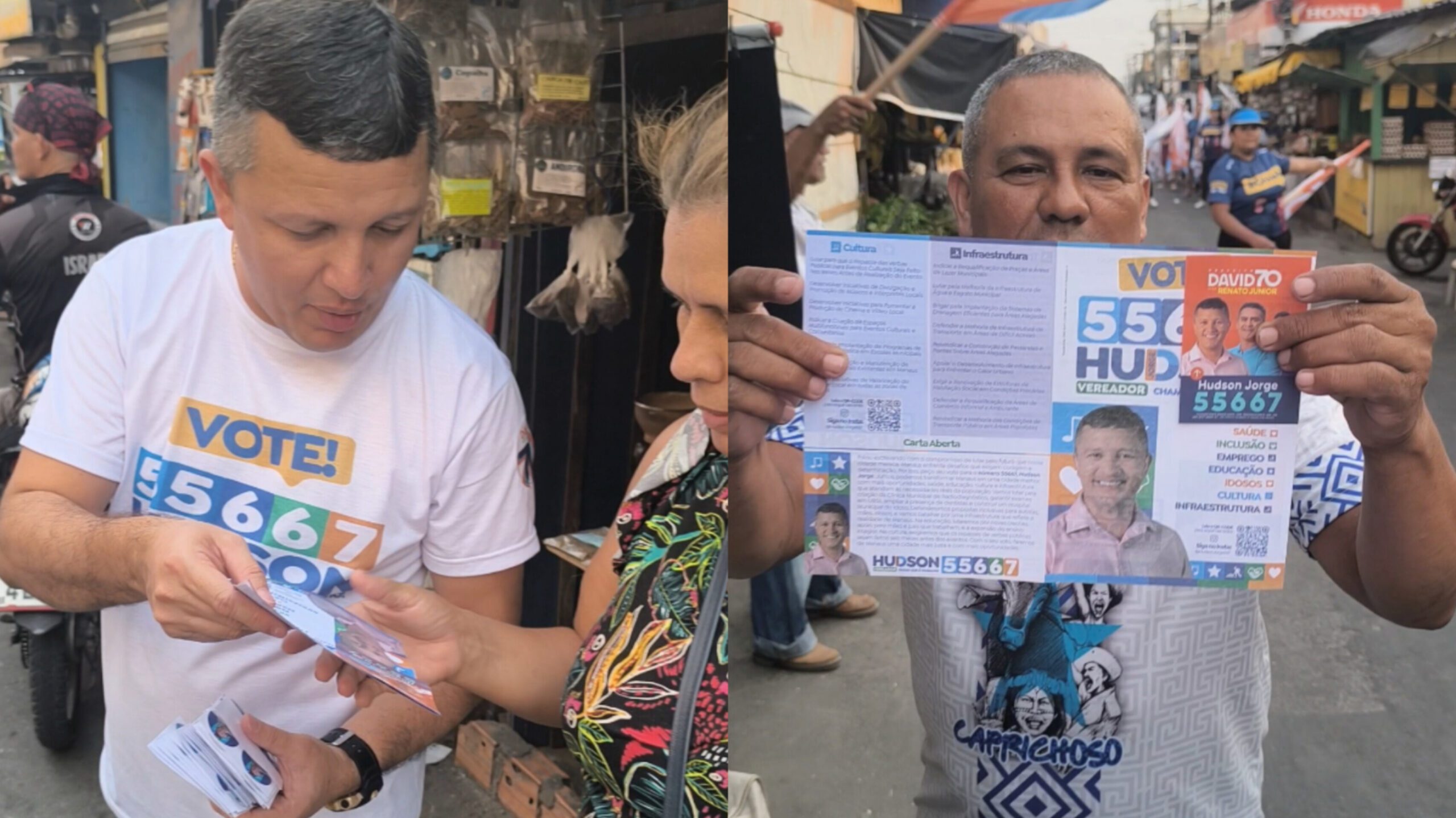 Hudson Jorge inicia caminhada no bairro Cidade de Deus, levando propostas de saúde e inclusão
