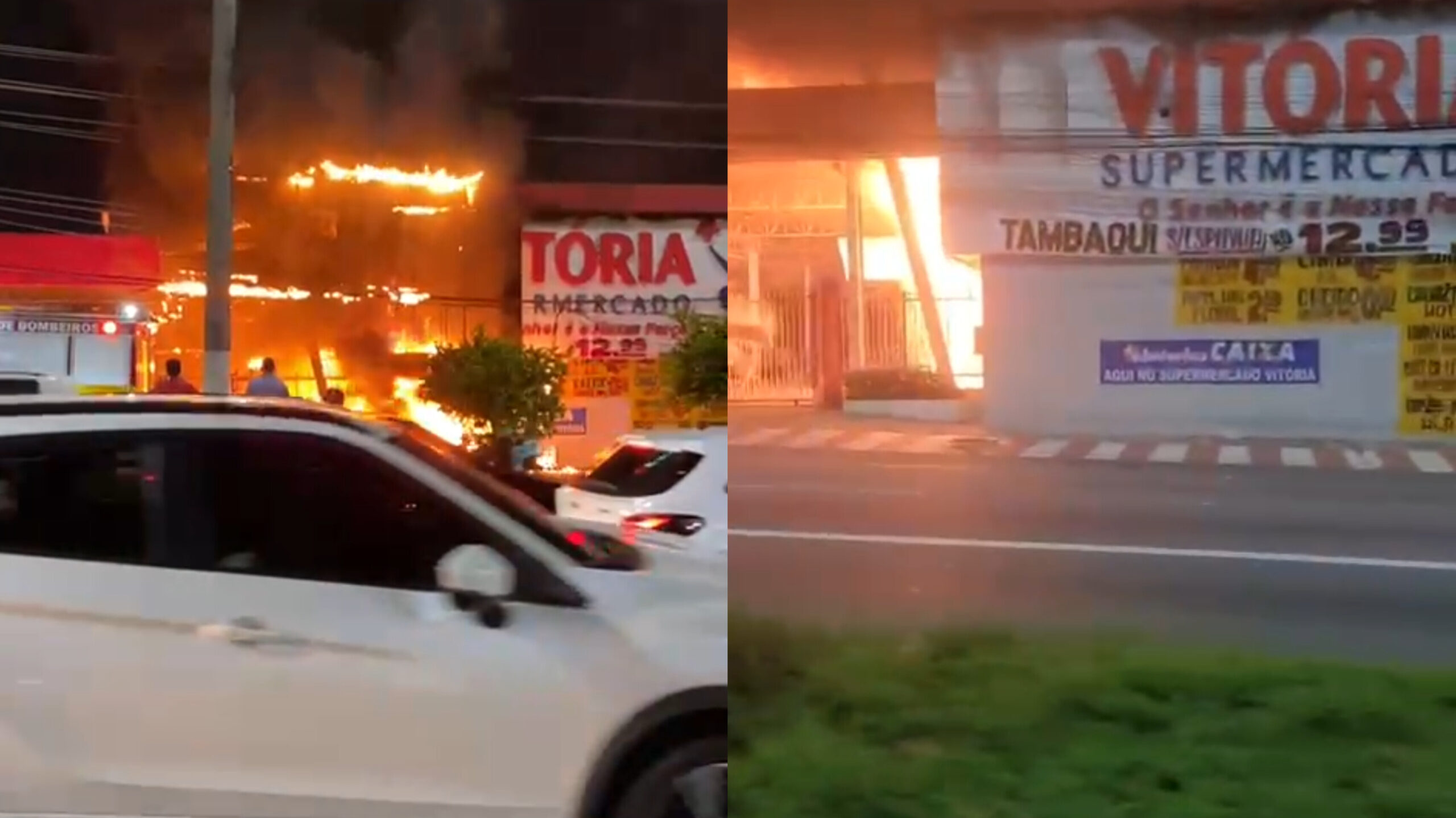 Incêndio de grandes proporções atinge supermercado em Manaus - Portal Remador
