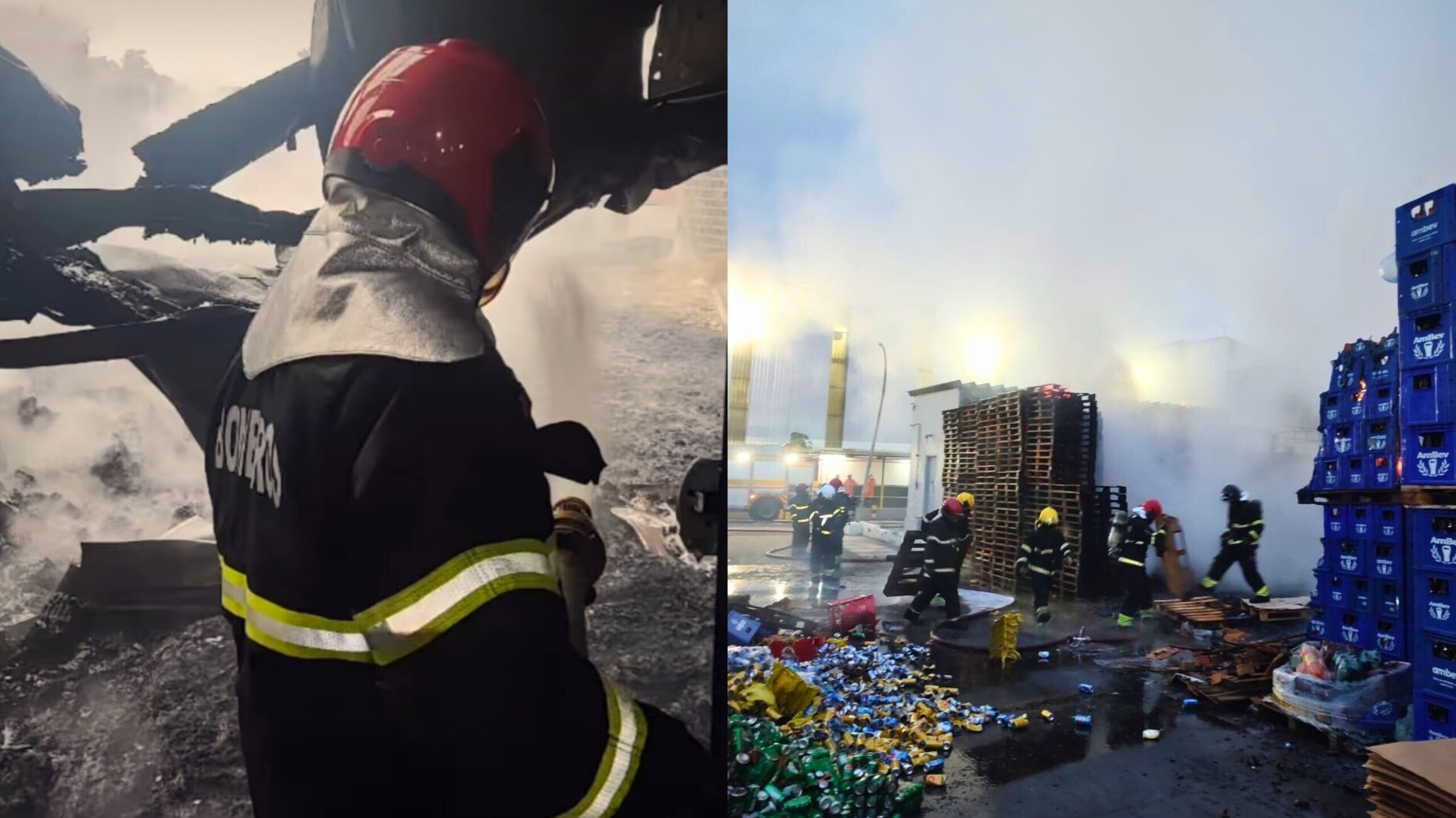 Corpo de Bombeiros combate incêndio de grande proporção em fábrica de bebidas - Portal Remador