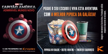  Kinoplex inicia venda antecipada de ingressos para ''Capitão América: Admirável Mundo Novo'' com promoção exclusiva