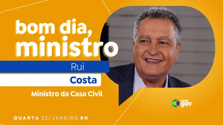 Rui Costa apresenta balanço de reunião ministerial e detalha metas do governo para 2025 no "Bom Dia, Ministro" desta quarta (22)