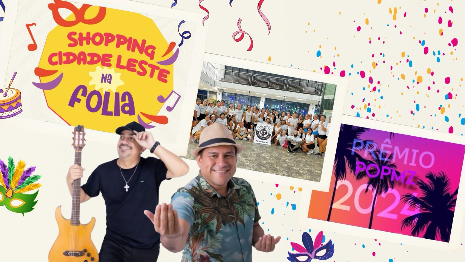Shopping Cidade Leste na folia: sábado com música, carnaval e bem-estar