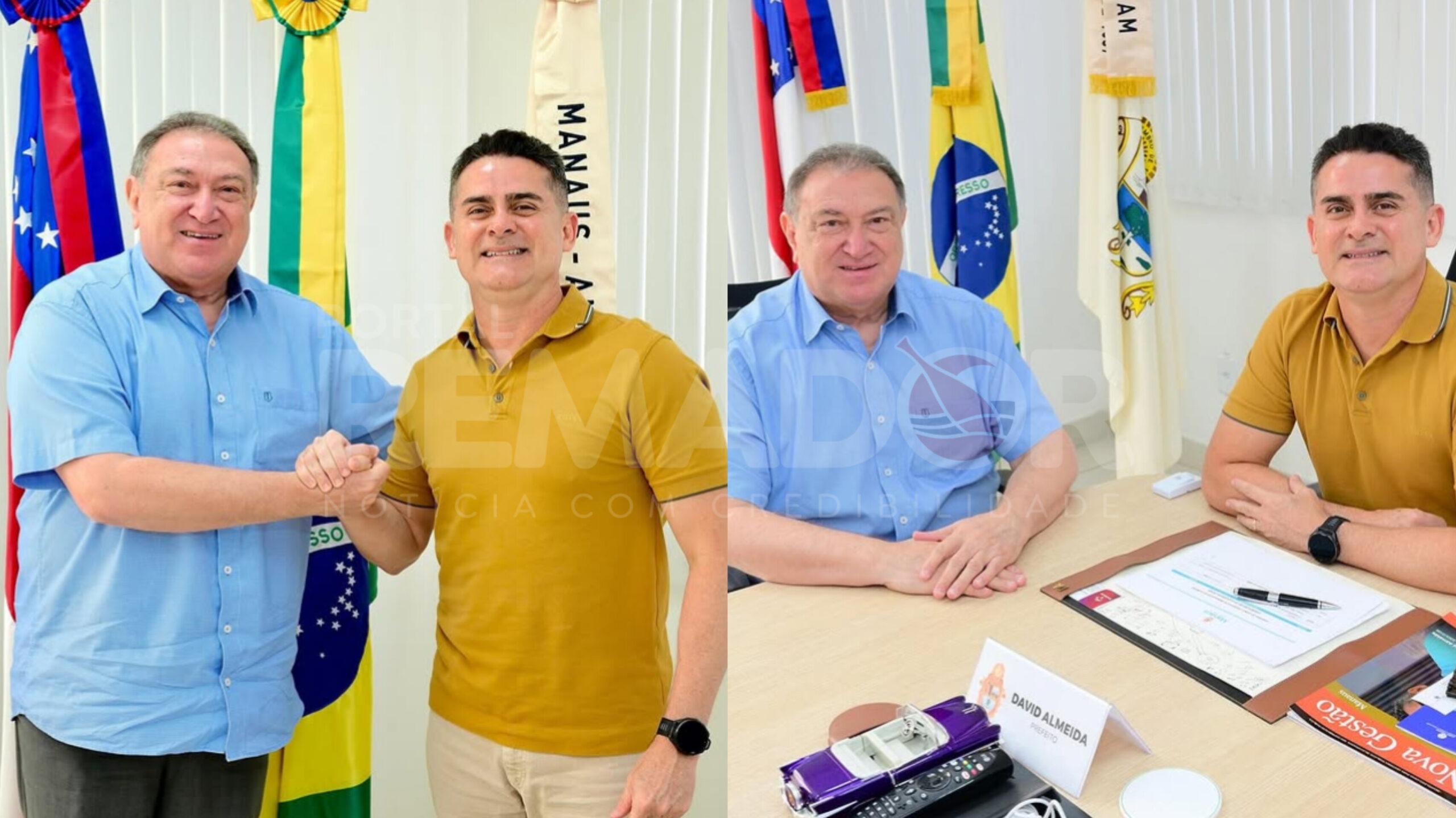 Prefeito David Almeida agradece Átila Lins por R$ 12 milhões em investimentos e melhorias na Zona Norte de Manaus