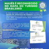 Maués permanece no Mapa do Turismo Brasileiro por meio do trabalho técnico e comprometimento da gestão municipal liderada pela Prefeita Macelly Veras e o Vice-prefeito Paulo PP