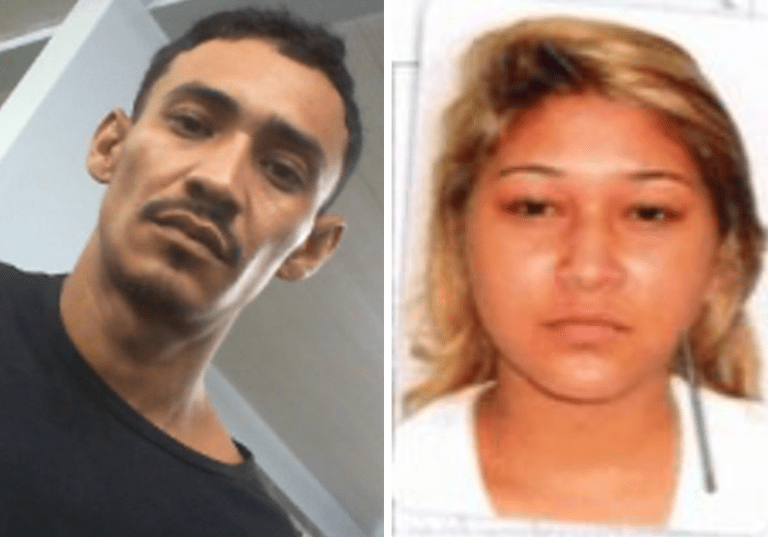 PC-AM divulga imagem de casal procurado por extorquir R$ 30 mil de pai e filho em sequestro relâmpago