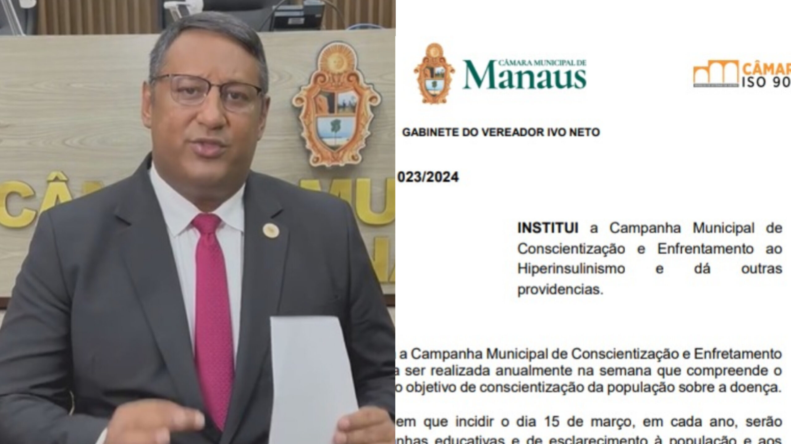 Projeto de Ivo Neto que cria campanha sobre hiperinsulinismo é aprovado na Câmara