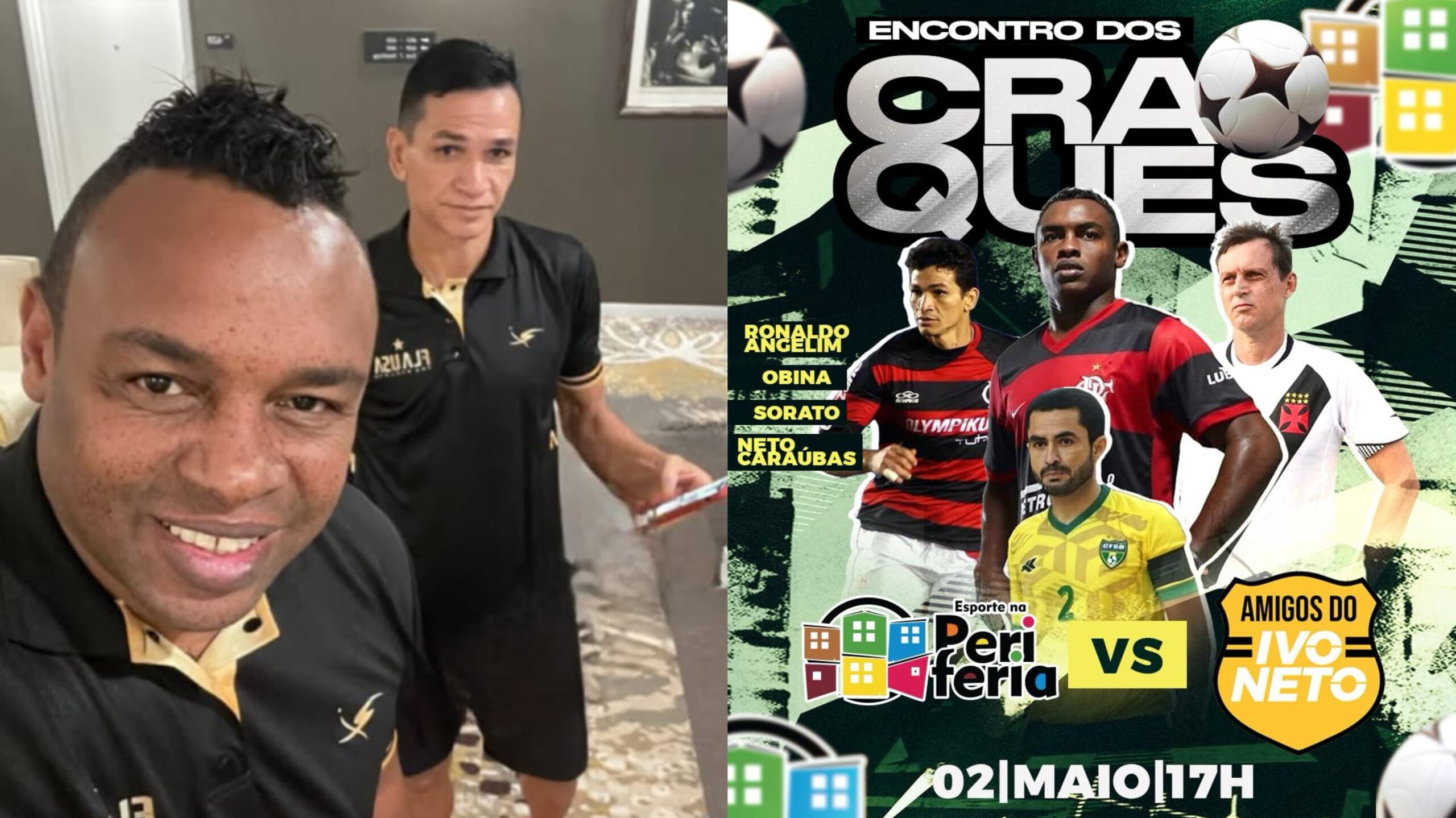 Ídolos do futebol jogam em Manaus para apoiar o Projeto Esporte na Periferia