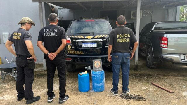 PF apreende 63 kg de pasta base escondidos em motor elétrico no Amazonas