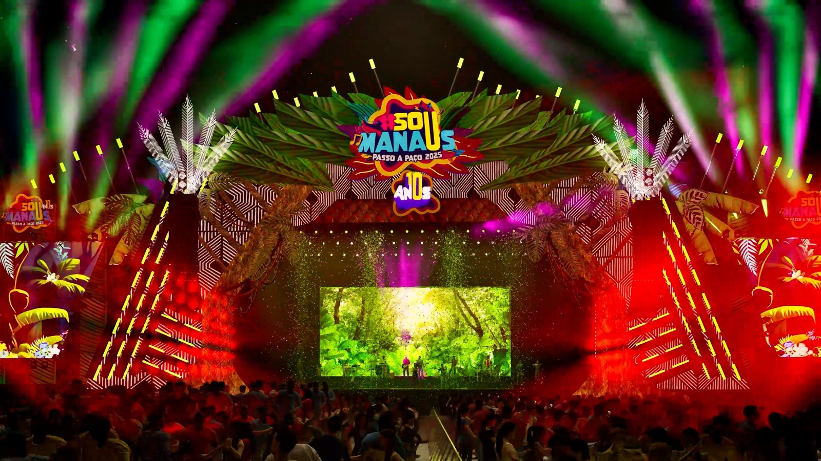 #SouManaus Passo a Paço 2025 terá palco de padrão internacional inspirado na biodiversidade