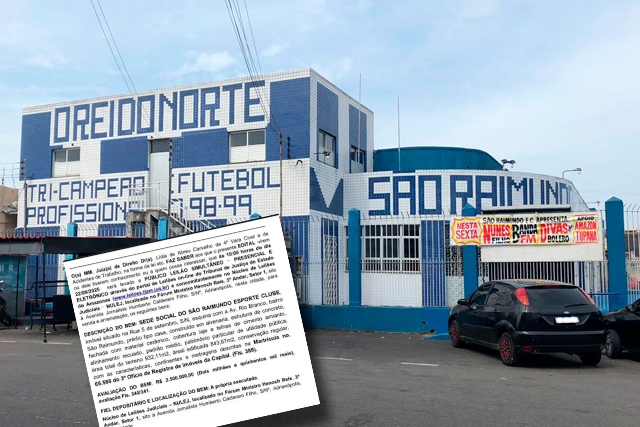 Histórica sede do São Raimundo será leiloada por dívida milionária em Manaus