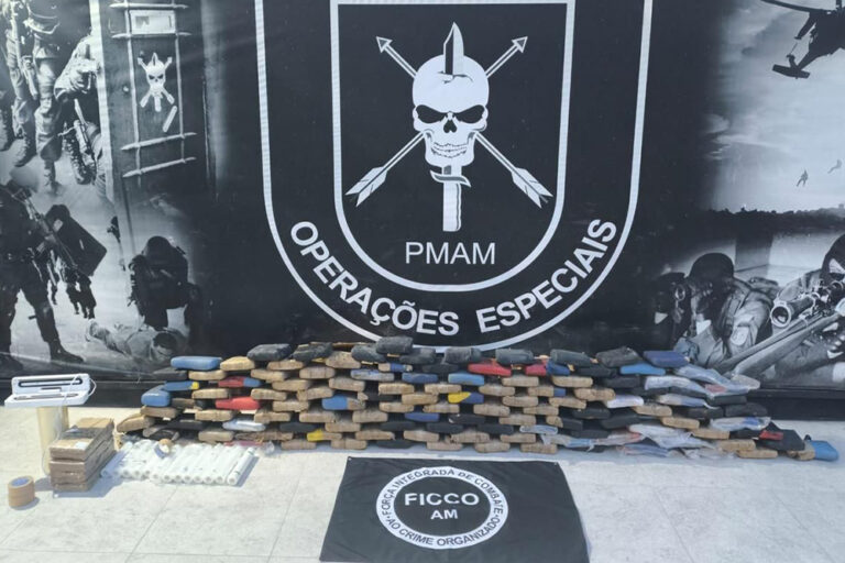 Operação integrada entre PMAM e Polícia Federal apreende 146 quilos de skunk em Manaus; droga está avaliada em R$ 2,9 milhões Operação integrada entre PMAM e Polícia Federal apreende 146 quilos de skunk em Manaus; droga está avaliada em R$ 2,9 milhões