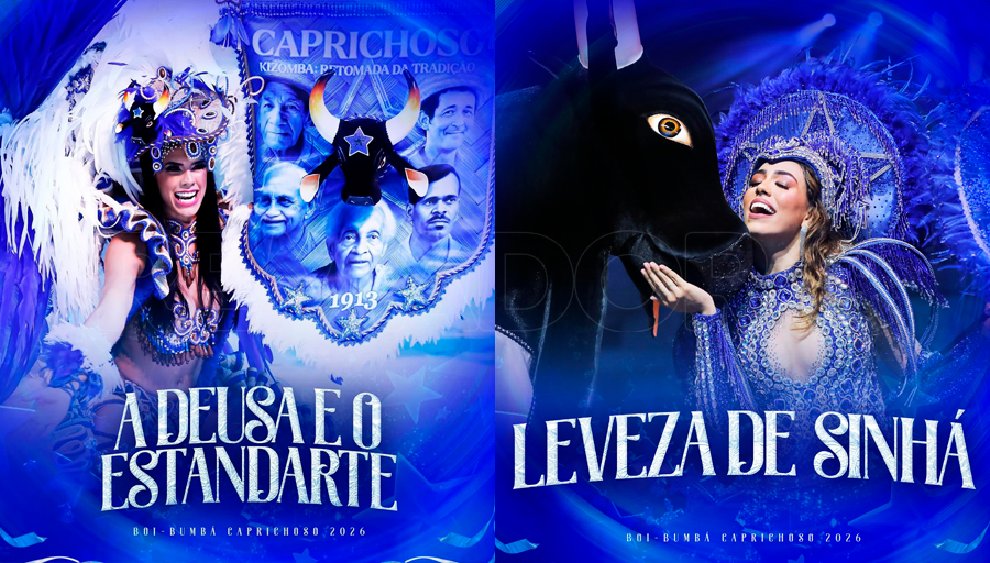 A Deusa e o Estandarte” e “Leveza de Sinhá” marcam os primeiros lançamentos do Caprichoso para o Festival de Parintins 2026 A Deusa e o Estandarte” e “Leveza de Sinhá” marcam os primeiros lançamentos do Caprichoso para o Festival de Parintins 2026