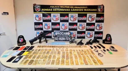 Megaoperação em Manaus prende seis suspeitos, incluindo policiais, e apreende R$ 46 milhões em ouro Megaoperação em Manaus prende seis suspeitos, incluindo policiais, e apreende R$ 46 milhões em ouro
