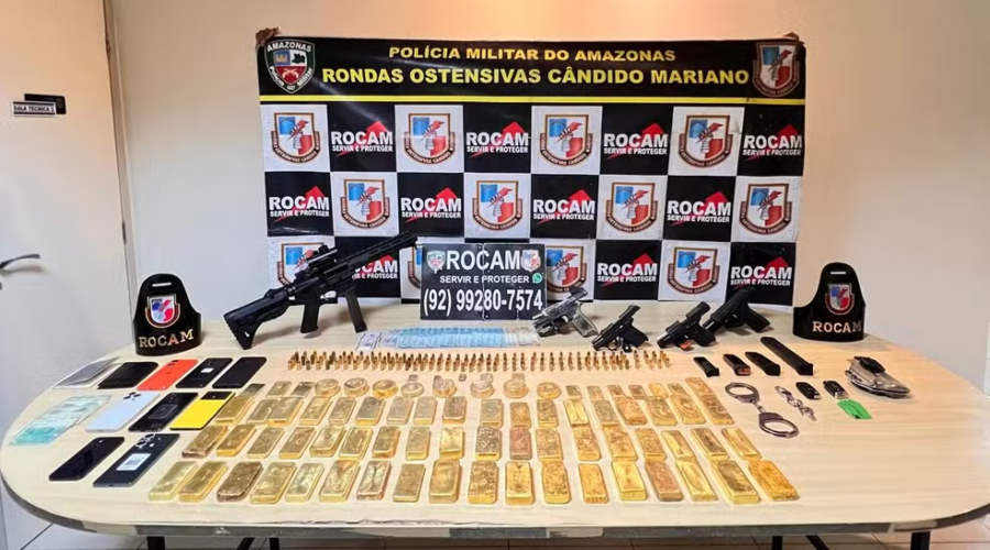 Megaoperação em Manaus prende seis suspeitos, incluindo policiais, e apreende R$ 46 milhões em ouro