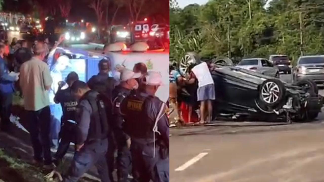 Dois mortos e seis feridos em acidente na Avenida do Turismo; disputa de racha é investigada