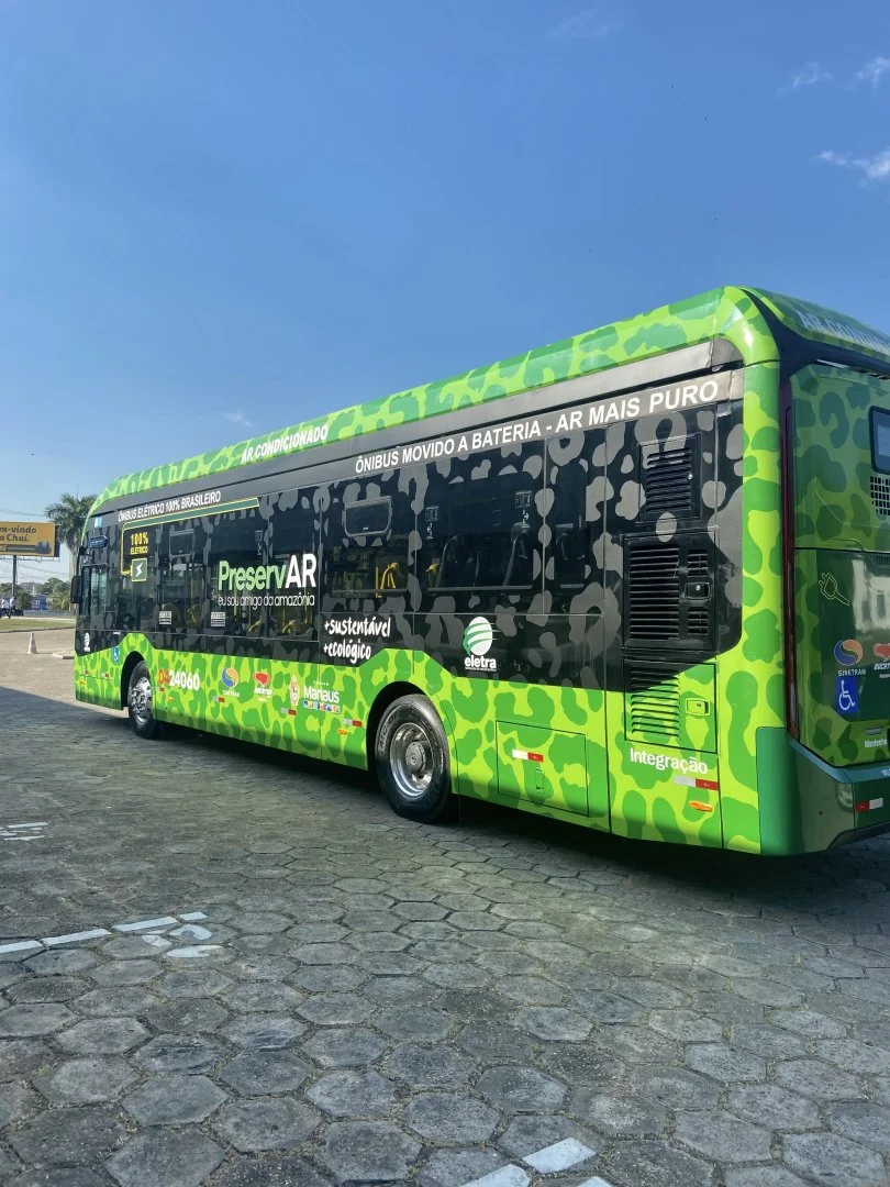 Ônibus elétrico de Manaus é eleito o mais bonito do Brasil em prêmio nacional