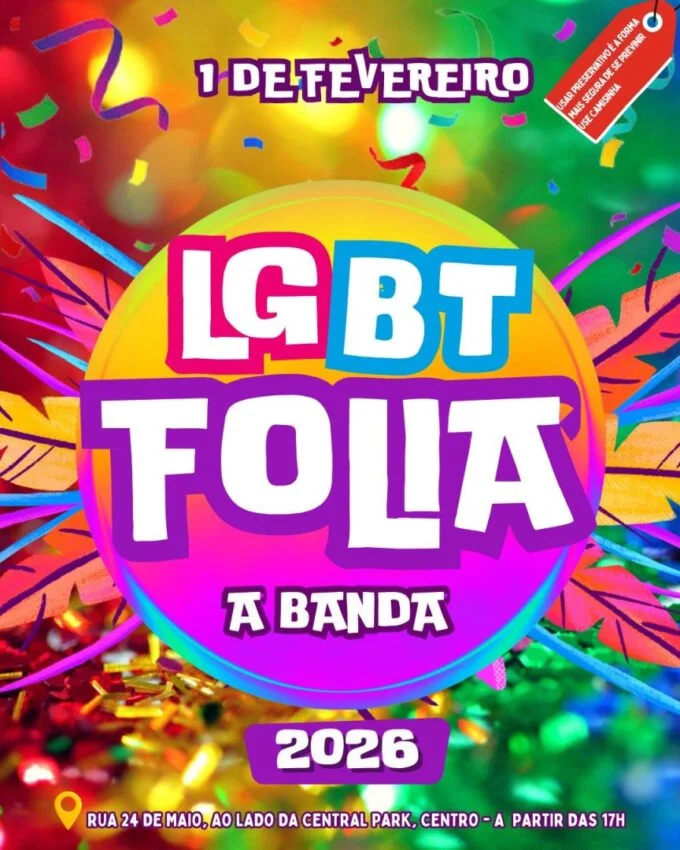 10ª LGBT Folia a banda, abre o ano com atração nacional, diversidade e entrada liberada