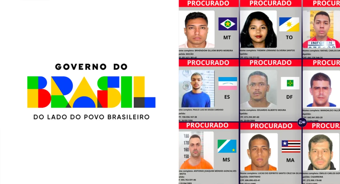 Governo federal lança Projeto Captura e divulga lista vermelha com os criminosos mais procurados do país