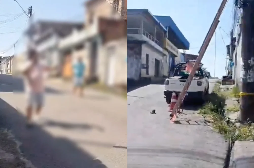 Equipe da Amazonas Energia é ameaçada durante vistoria e veículo é destruído na zona Leste de Manaus