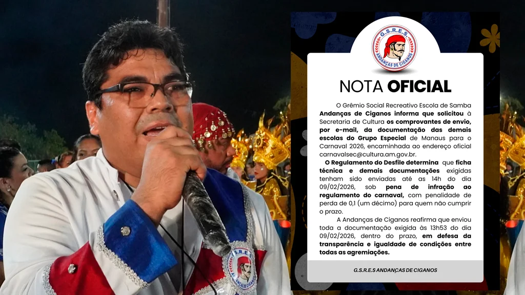 Andanças de Ciganos pede comprovantes de entrega de documentos das escolas do Grupo Especial