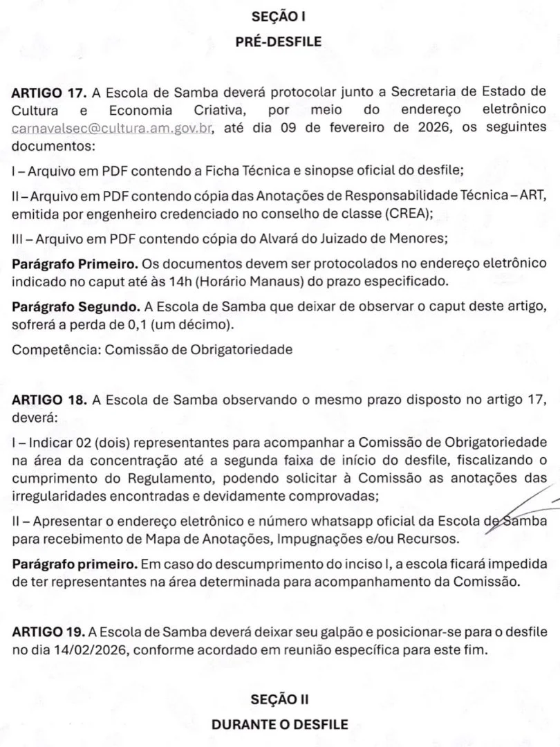Andanças de Ciganos pede comprovantes de entrega de documentos das escolas do Grupo Especial - Portal Remador