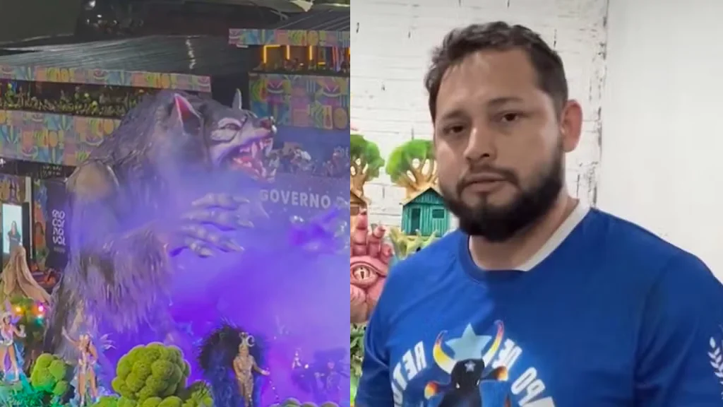 Do Boi Caprichoso para a Sapucaí: Artista Alex Salvador é o nome por trás de lobisomem gigante no Rio