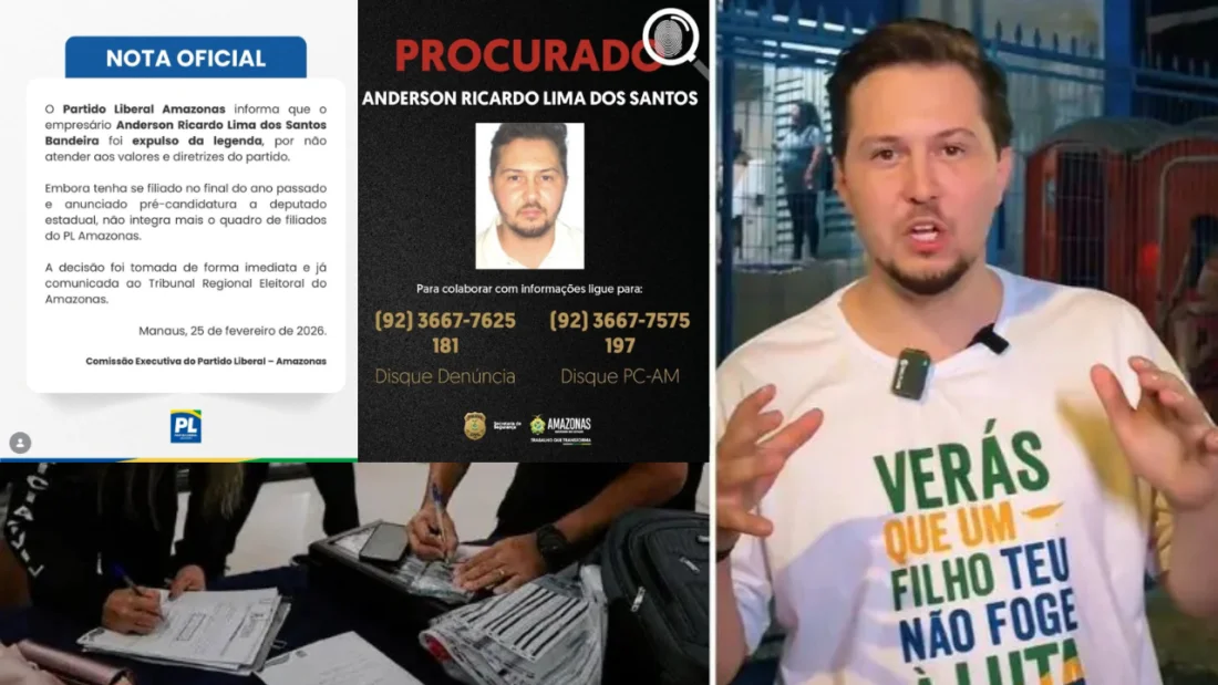 PL-AM expulsa Anderson Bandeira após operação contra golpe de R$ 75 milhões em Manaus; veja quem é o foragido - Portal Remador