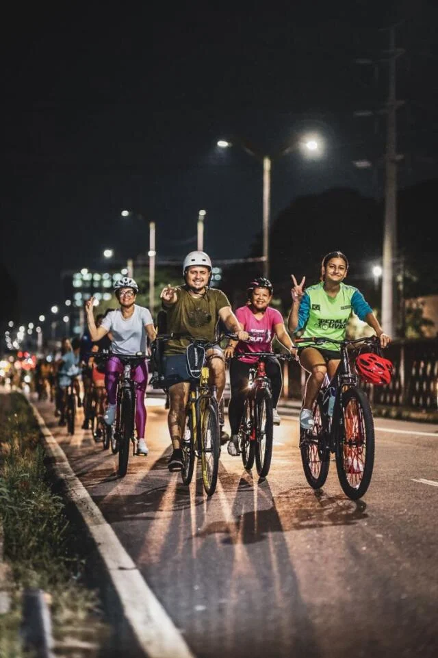 David Assayag marca presença em pedalada solidária do Pedala Livre nesta terça (10) em Manaus