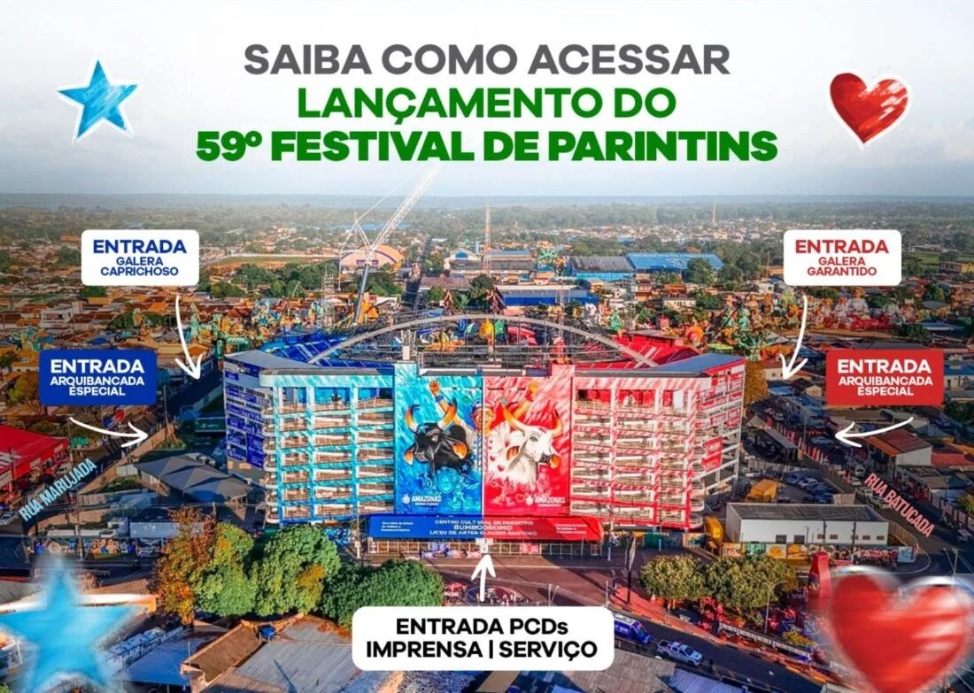 Bumbódromo de portas abertas: Tudo o que você precisa saber para o lançamento do 59º Festival de Parintins
