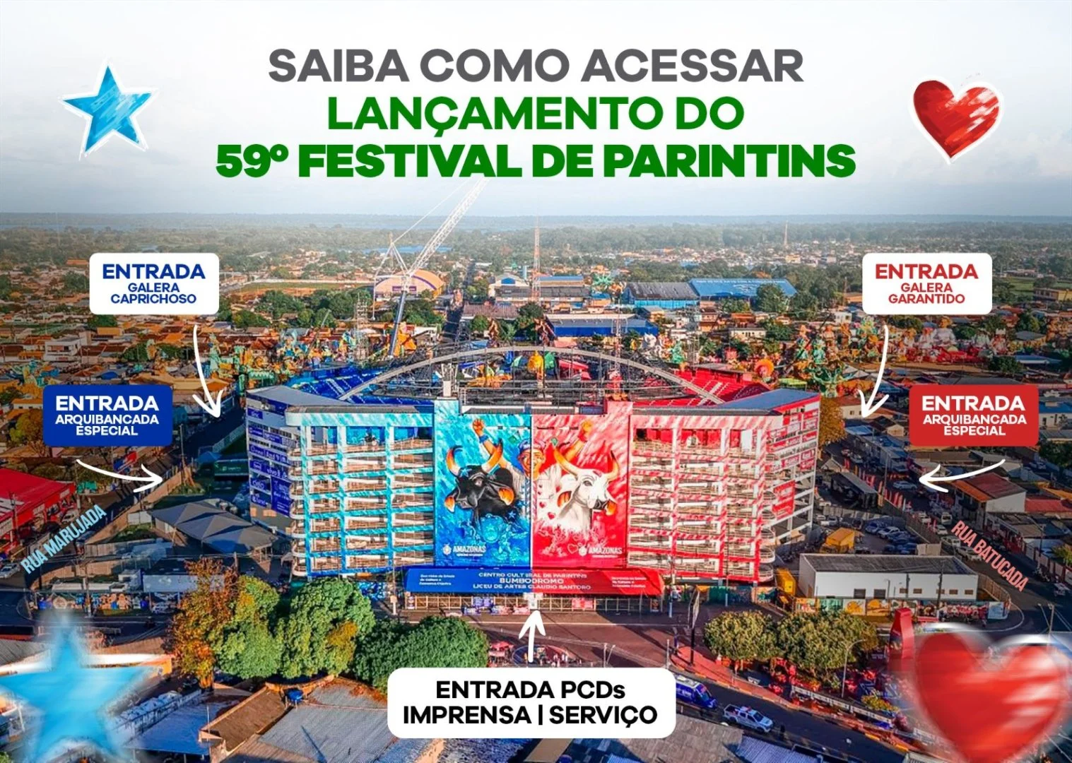 Bumbódromo de portas abertas: Tudo o que você precisa saber para o lançamento do 59º Festival de Parintins