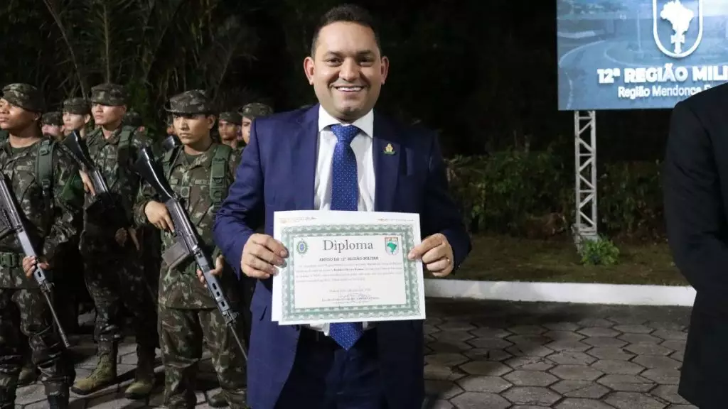 Vereador Rodinei Ramos recebe título de "Amigo da 12ª Região Militar" do Exército Brasileiro