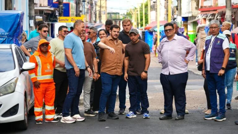 Renato Junior garante soluções duradouras para o Centro com revitalização da rua Marcílio Dias em Manaus