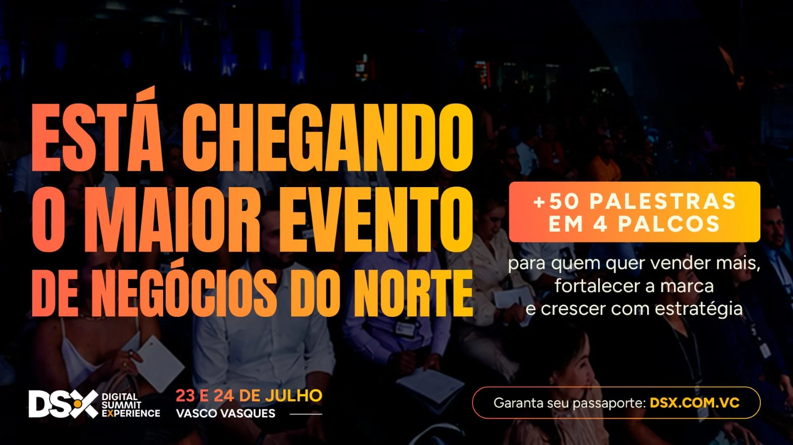DSX 2026 divulga programação completa para os dias 23 e 24 de julho no Vasco Vasques