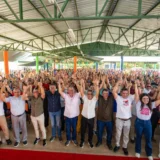 Omar Aziz e Eduardo Braga inauguram três portos no interior do Amazonas no mesmo dia e fiscalizam obra na BR-319, em Humaitá