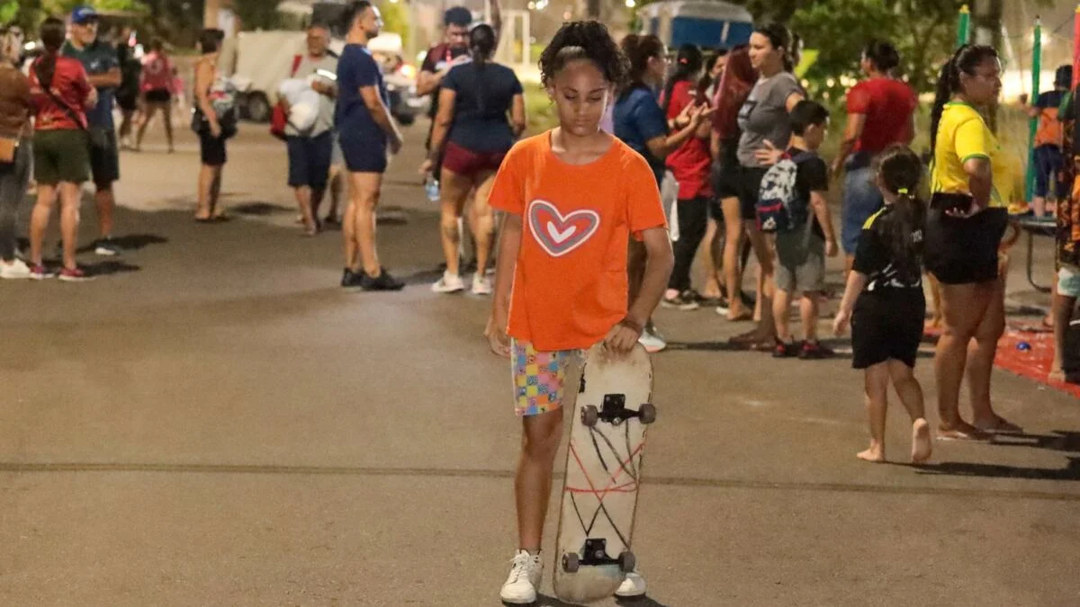 Faixa liberada itinerante reúne famílias e movimenta o Monte das Oliveiras com esporte, lazer e integração