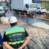 Ageman notifica Águas de Manaus após rompimento de tubulação no bairro Novo Aleixo