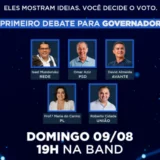 David Almeida, Omar Aziz, Roberto Cidade, Maria do Carmo e Isael Munduruku, confirmam presença no primeiro debate ao Governo na Band