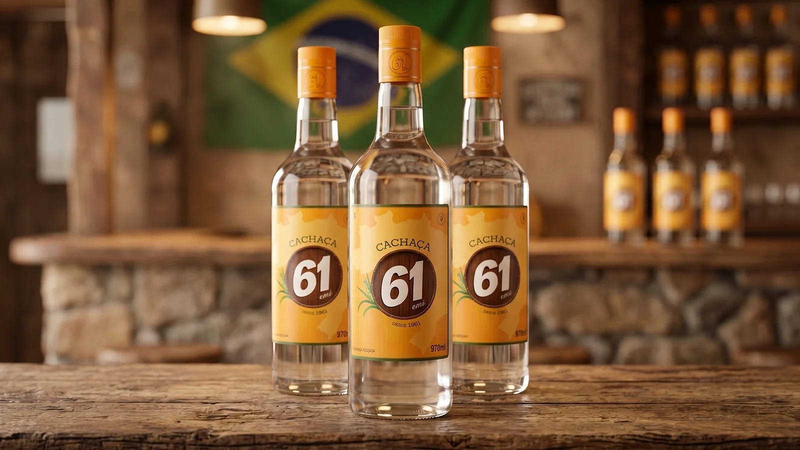 Cachaça 61 moderniza identidade visual e reforça elementos da cultura brasileira