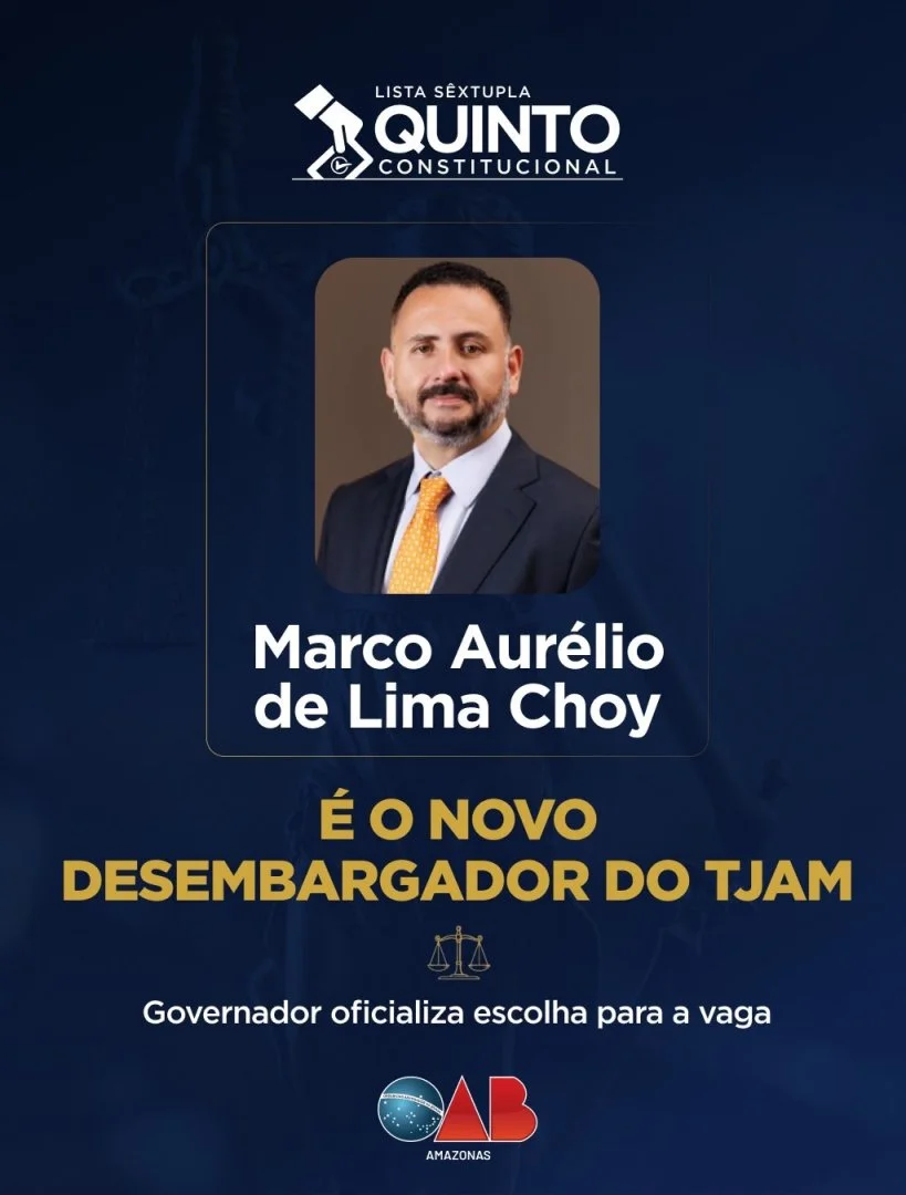 Governador do Amazonas escolhe Marco Aurélio Choy para vaga de desembargador do TJAM - Portal Remador